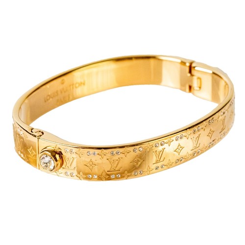 Louis Vuitton LV Iconic Bracelet Rhinestone Bracelet Gold Plated