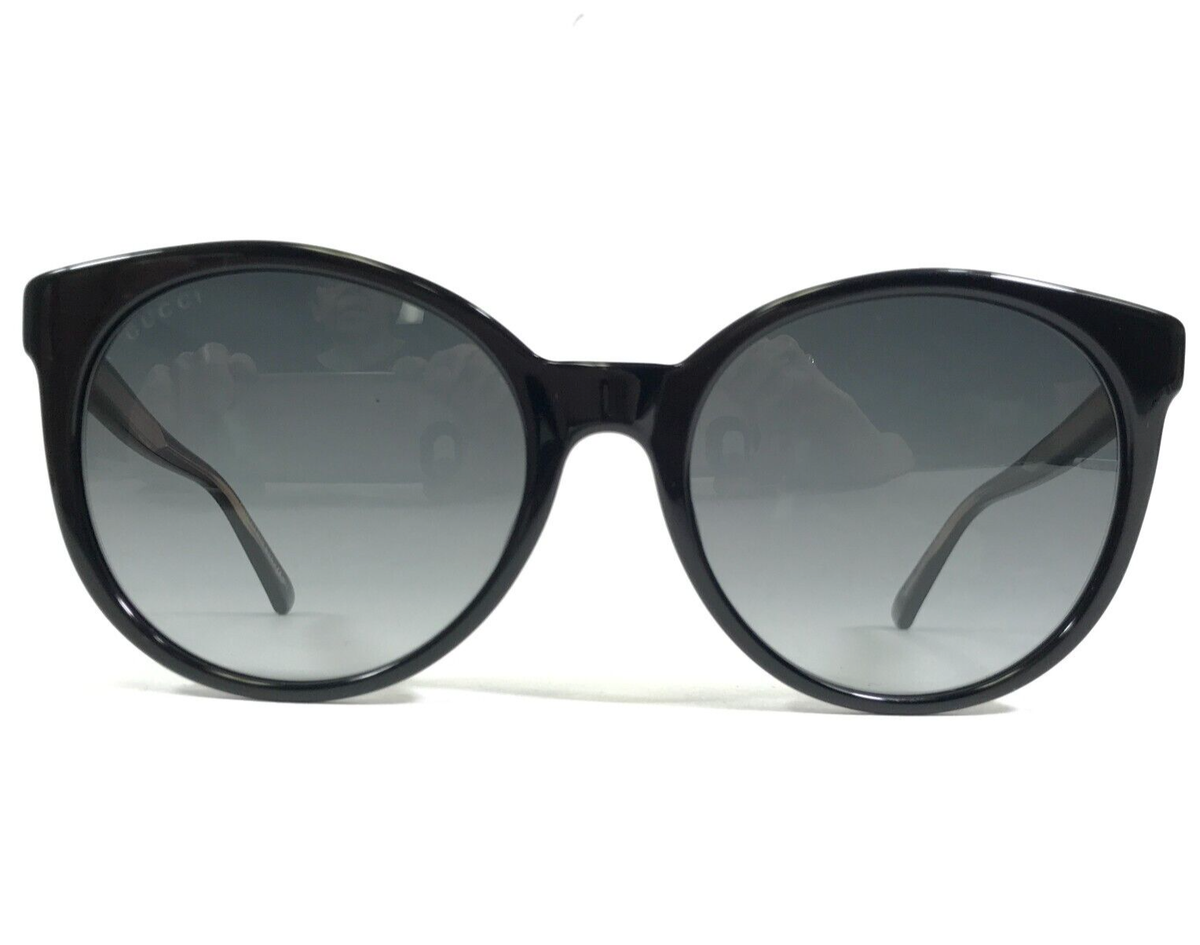 Gucci Sunglasses GG3820/S Y6C9O Black Round Frames with Gray Gucci Sunglasses GG3820/S Y6C9O Black Round Frames with Gray