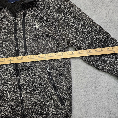 U.S.Polo Jacket Men's Small Long Sleeve Full Zip Gray Fleece - Picture 12 of 17