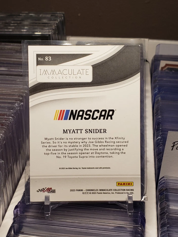 2023 Chronicles Immaculate Racing Myatt Snider 7/7 GOLD HOLO #83 - Image 2 of 2