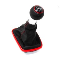 Schaltkanuf Schaltsack Volkswagen VW Golf 4 IV Bora Jetta Rot Loch 12MM