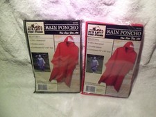 Old Mill Rain Ponchos 1 Red and 1 Green (New)