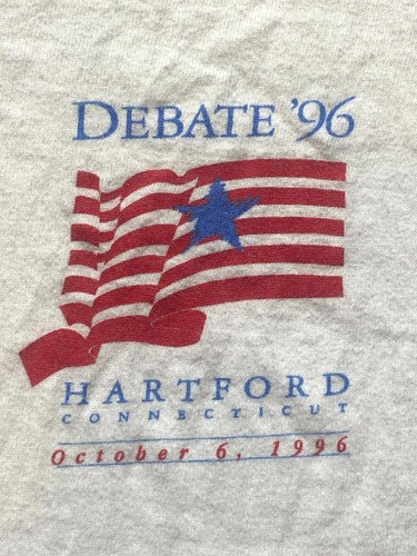 VTG PRESIDENT Shirt Adult Extra Large 1996 Debate Clinton Dole Single Stitch Men - Picture 3 of 13
