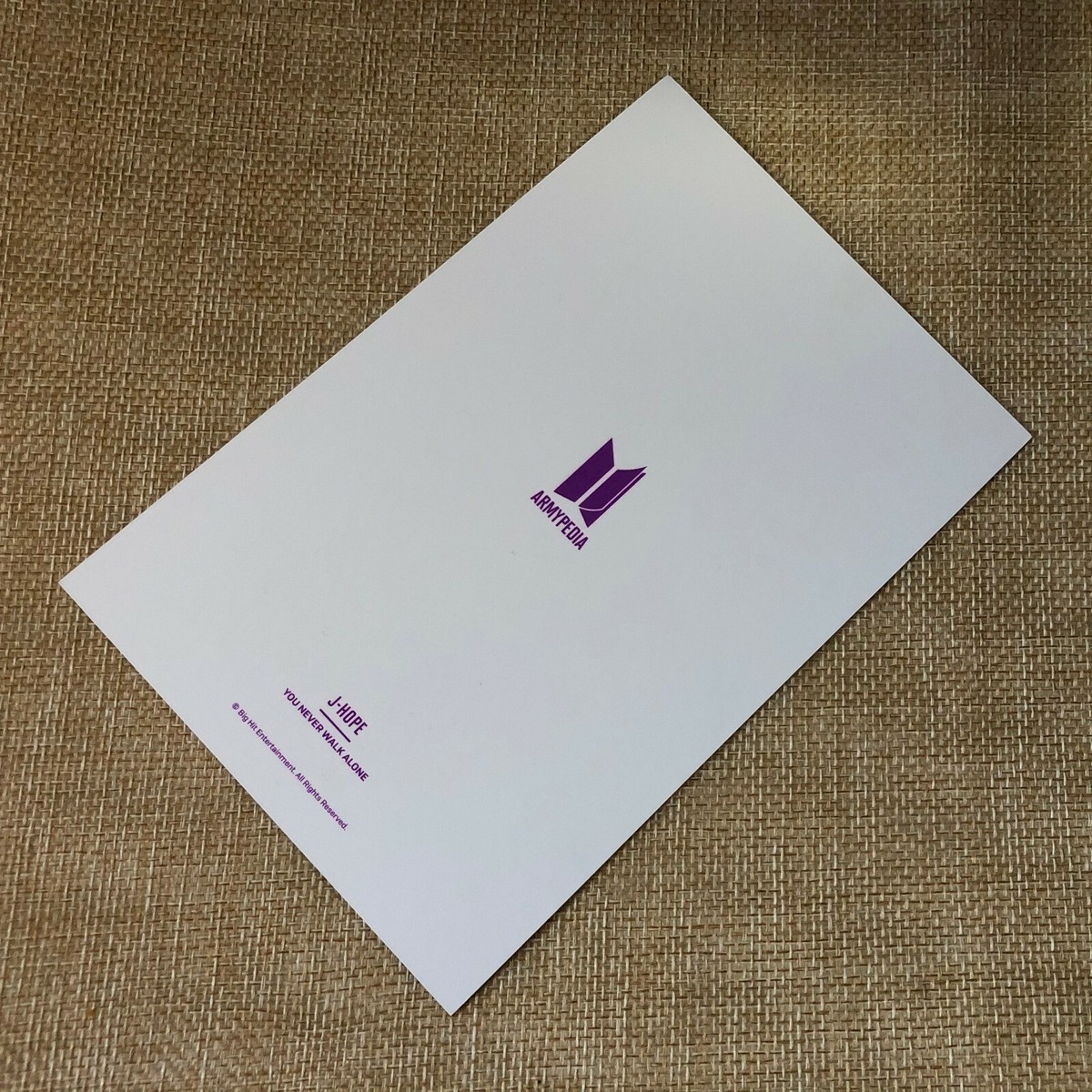 BTS J-HOPE [Armypedia You Never Walk Alone] Official Postcard