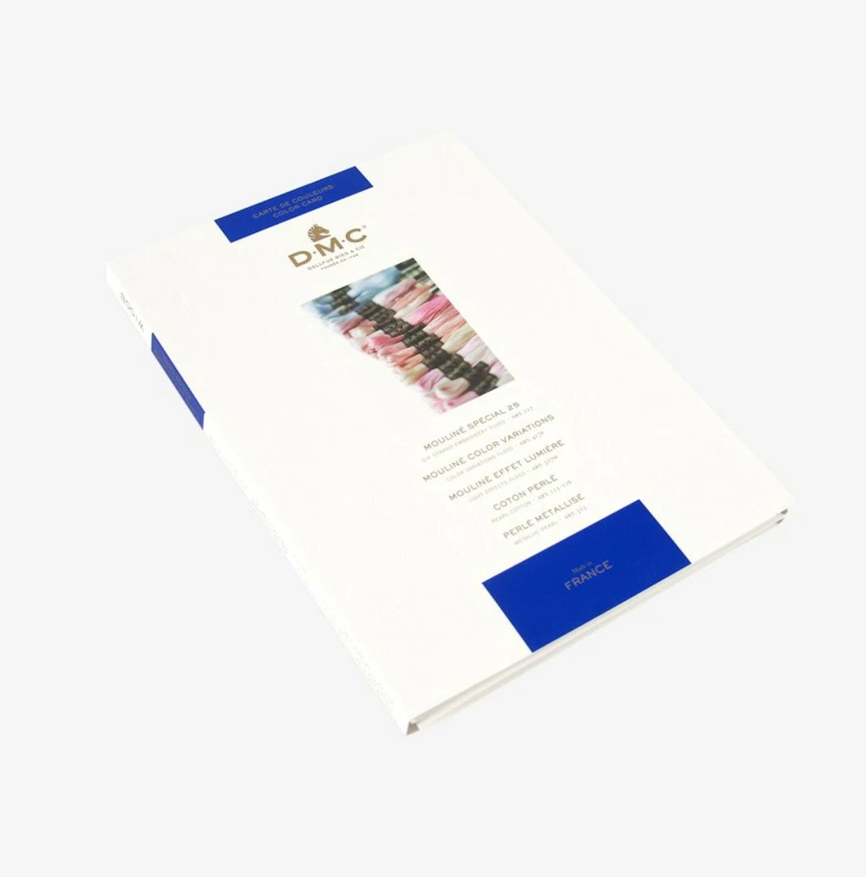 DMC Color Card ~ Embroidery Floss, Pearl Made w/Real Thread Samples #W100B - Image 2 of 4