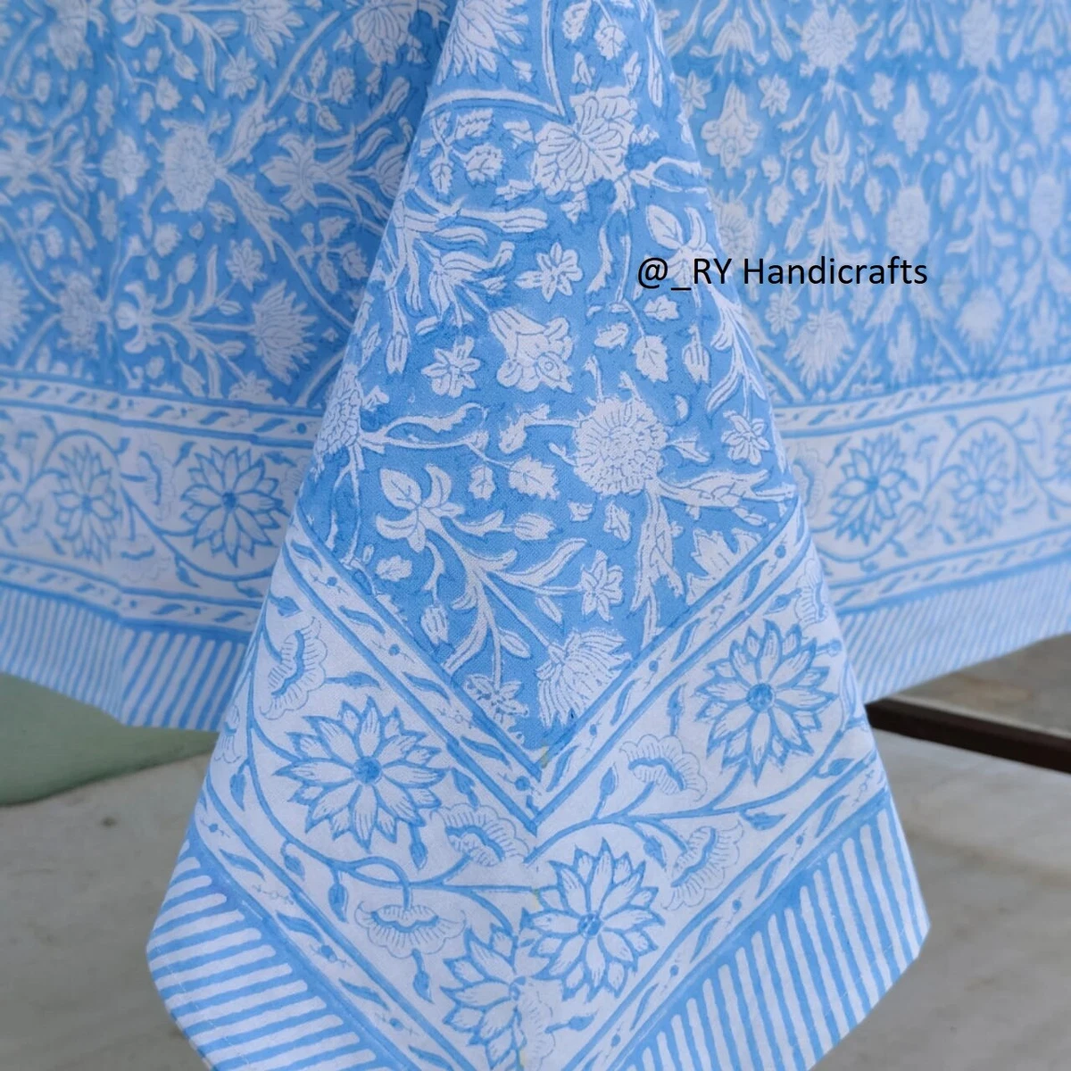 Tovaglia rettangolare con gala Blanc Mariclo Floret 170x210 cm Giallo