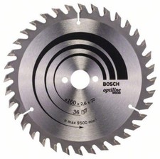 Bosch Kreiss&auml;geblatt Optiline Wood 160 x 20/16 x 2,6 mm 36 Z&auml;hne