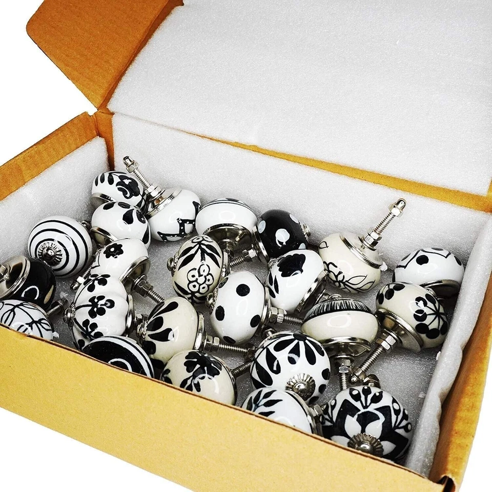 Lot OF 20 PC Handmade Ceramic Door Knobs  Kitchen cabinet Drawer Handle Pulls - Image 4 of 4