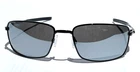 NEW Oakley SQUARE WIRE Shiny Black with Black Iridium Lens Sunglasses 4075-01
