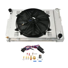 For 1967-69 Chevy Camaro Pontiac Firebird 3 Row Radiator+Shroud Fan+Relay Kit