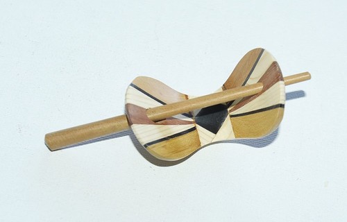 Hair Pin Barrette Made From Water Buffalo Horn,Mango Wood And Magnolia Wood - Picture 6 of 6