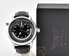 Orologio da Polso 24 Ore GMT  Uomo Aviator AVW6975G354 F-Series "Formato 12H"