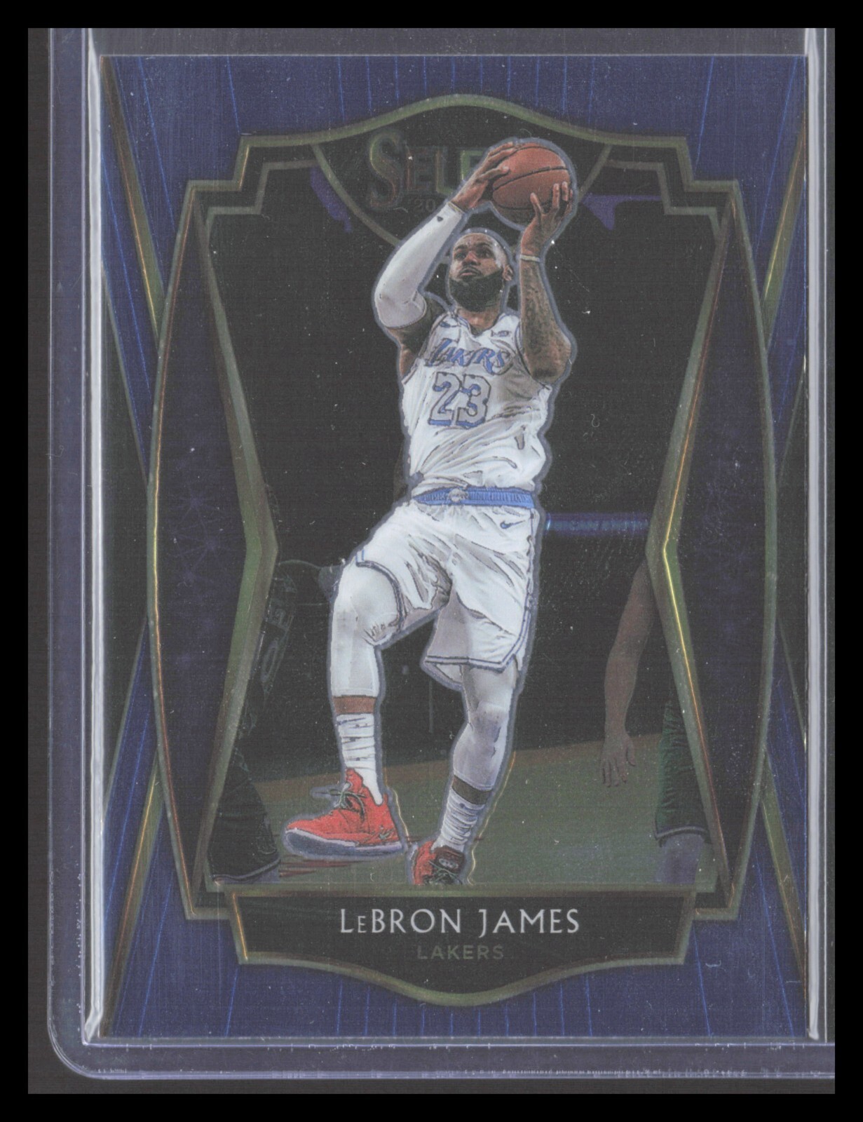 2020-21 Panini Select LEBRON JAMES Retail Blue Premier #113 Lakers WNSH