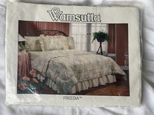 Wamsutta Full Flat Sheet Vintage Freesia Made In USA Cotton/Polyester 180 Thread