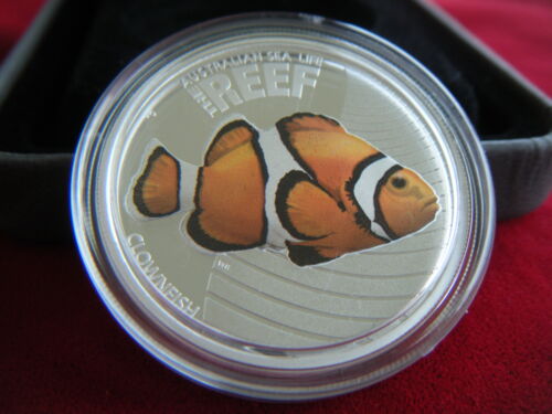 Clownfish, Australian Sealife 2010 - The Reef, moneda de 50 centavos de plata a prueba de 1/2 oz - Imagen 1 de 4