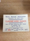 J1d 1948 palais de danse royal artillery association dance ticket