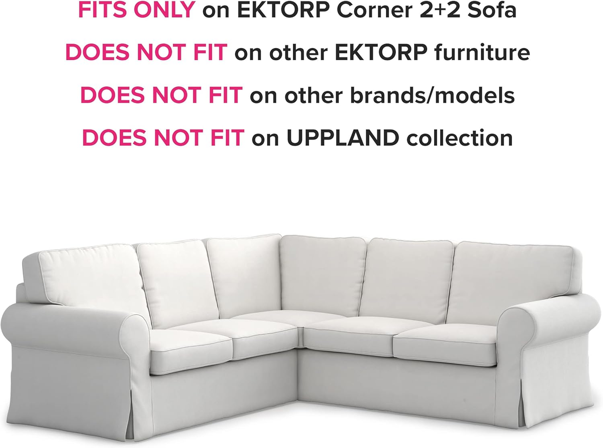 IKEA Ektorp Sectional Sofa Cover Replacement - Cool White | eBay