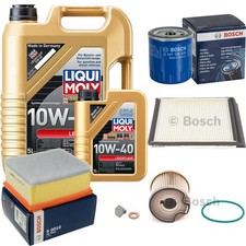 BOSCH Inspektionspaket 6L Liqui Moly Leichtlauf 10W-40 für Citroën Xsara Break