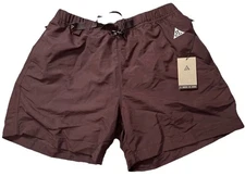 Nike ACG Trail Shorts Outdoor Hiking Zip Pocket CZ6704 227 Burgundy Men Large