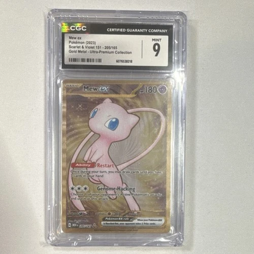 Mew ex Pokémon TCG Scarlet & Violet 151 205/165 Gold Metal CGC 9 Ultra-Premium