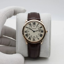 Reloj Cartier Ronde Louis 36 mm oro rosa 18 quilates esfera crema cuerda manual para hombre W6800251