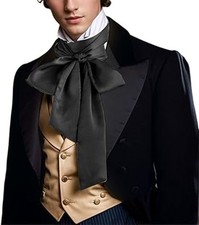 Men Empire Cravat Long Regency Ascot Tie Victorian Tie Renaissance Neckerchief