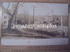 HUNTINGTON NY New York Main Street scene early 1900's RPPC Postcard