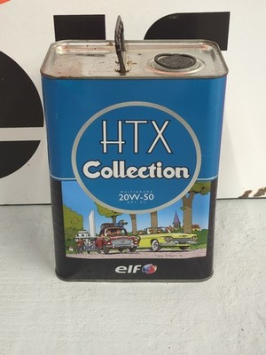 Vintage / Retro, ELF HTX Collection, 5 Liter Ölkanne \ Dose gebraucht leer (EL115)