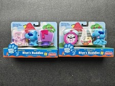 Blues Clues Buddies Vintage Fisher Price Blue, X2 complete set 1998 V Rare 