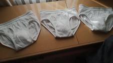 3 Vintage Men's White Stafford Low-rise Briefs - Small 28-30 