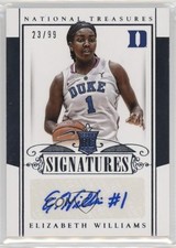 2015 Panini National Treasures College 23/99 Elizabeth Williams #257 Auto b8h