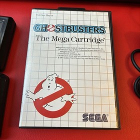 Sega Master System Console Bundle Lot w/ Ghostbusters,Controllers, Phaser + More