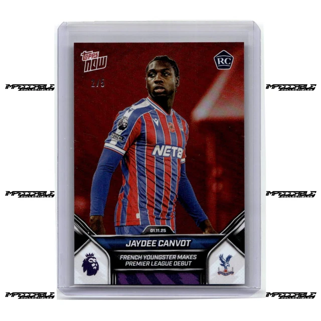 2025 Topps Now Premier League - Red #49 Jaydee Canvot Rookie /5 PL Debut