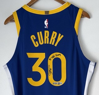 Stephen Curry "4x NBA Champ" Signed Warriors Nike ADV Authentic Jersey USASM BAS