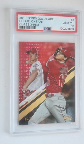 Shohei Ohtani 2019 Topps Gold Label Class 3 RED /25 PSA 10 💎 POP 3 MVP