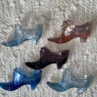 Vintage Lot Of 5 Fenton Shoes Slippers Cabbage Rose Purple Pink Blue Aqua