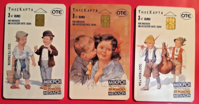 3 Telefonkarten GRIECHENLAND Young Actors in Grown-up Roles  X5