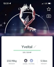 ✨ Rare Shiny Yveltal LVL 50 + 3 Moves ✨ Pokémon Go Trade | PoGo