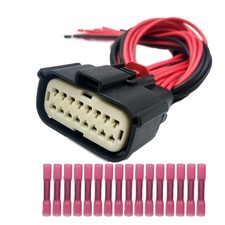 16-PIN Headlights Connector Pigtail Compatible with 2019-2024 RAM 1500 Plug H...