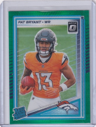 2025 Panini Donruss Optic -#215 Pat Bryant Rated Rookie Green Hyper Prizm (RC)