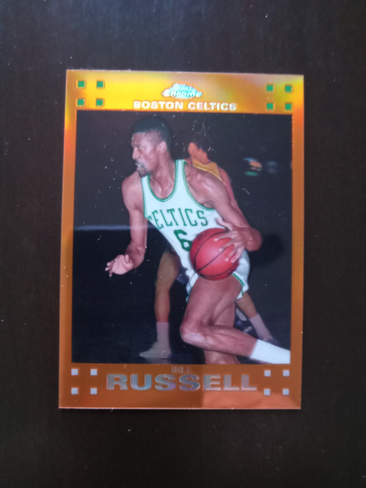 2007-08 Topps Chrome #6 Bill Russell Orange Refractor 195/199