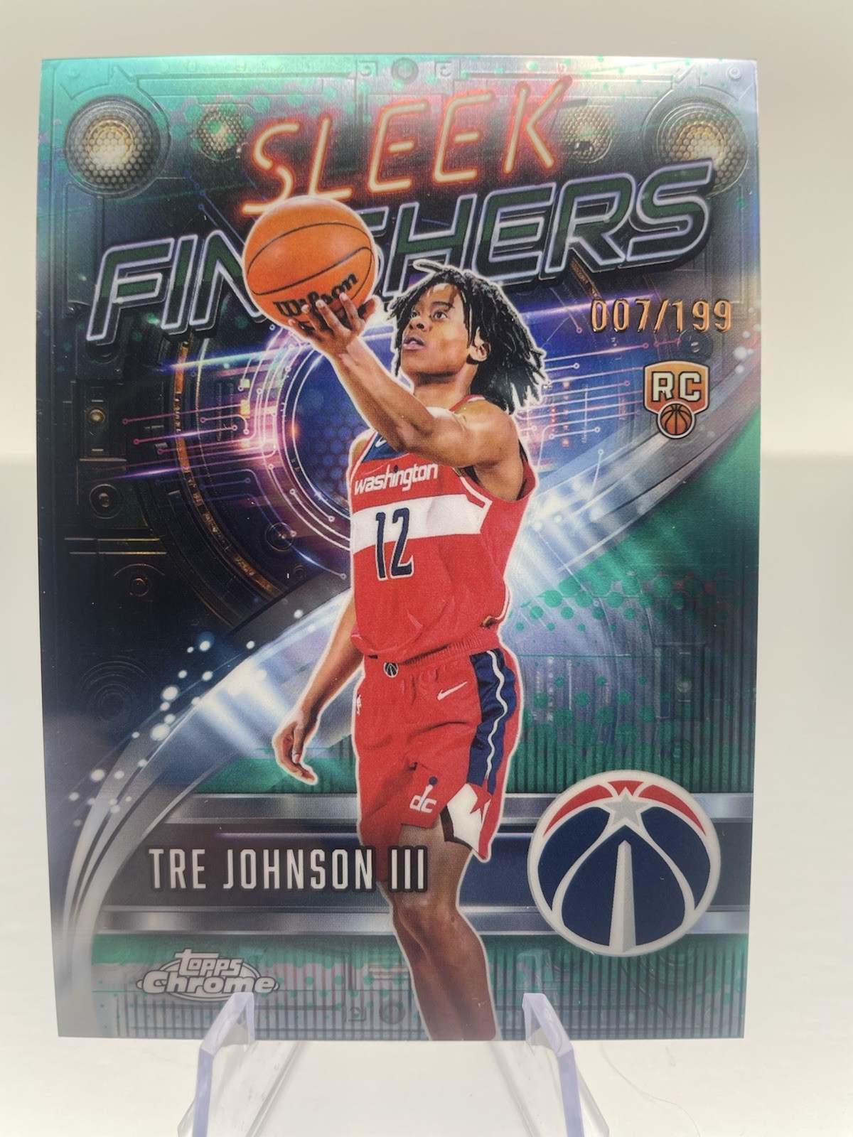 2025-26 Topps Chrome NBA - Tre Johnson /199 #SF-26 RC Sleek Finishers SP