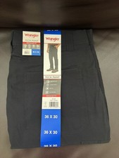 Wrangler Tech Pant Regular Fit Black 36x30 Water Repellent Flex Waist UPF 50
