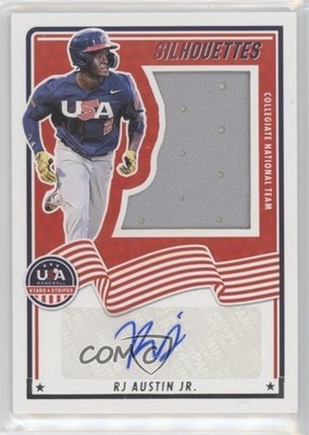 2025 Stars and Stripes USA Signatures Silhouettes 18/199 RJ Austin Jr Auto uk5