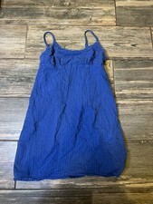 Wild Fable Blue Solid Scoop Neck Strappy Sleeveless Mini Sundress Size XS