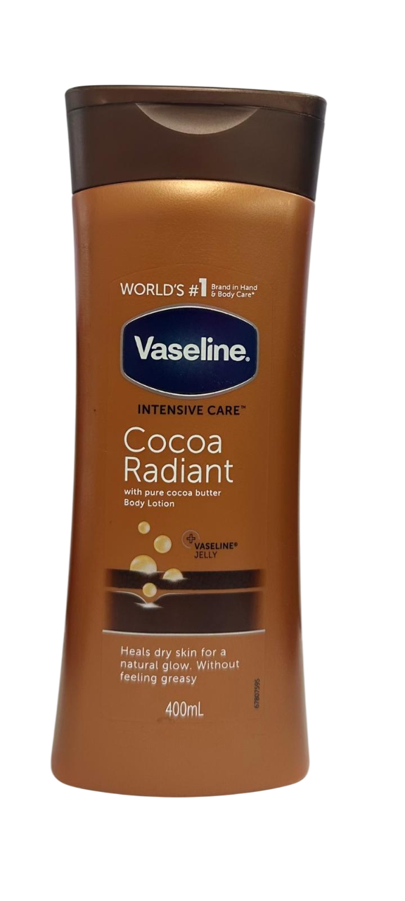 Vaseline Conditioning Cocoa Butter Body Lotion (400ml), Heals Dry skin, Natural