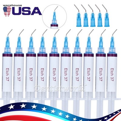 Dentex Dental Acid Etch Etching Gel 37% Phos 5 ml/Syringe Cleaning