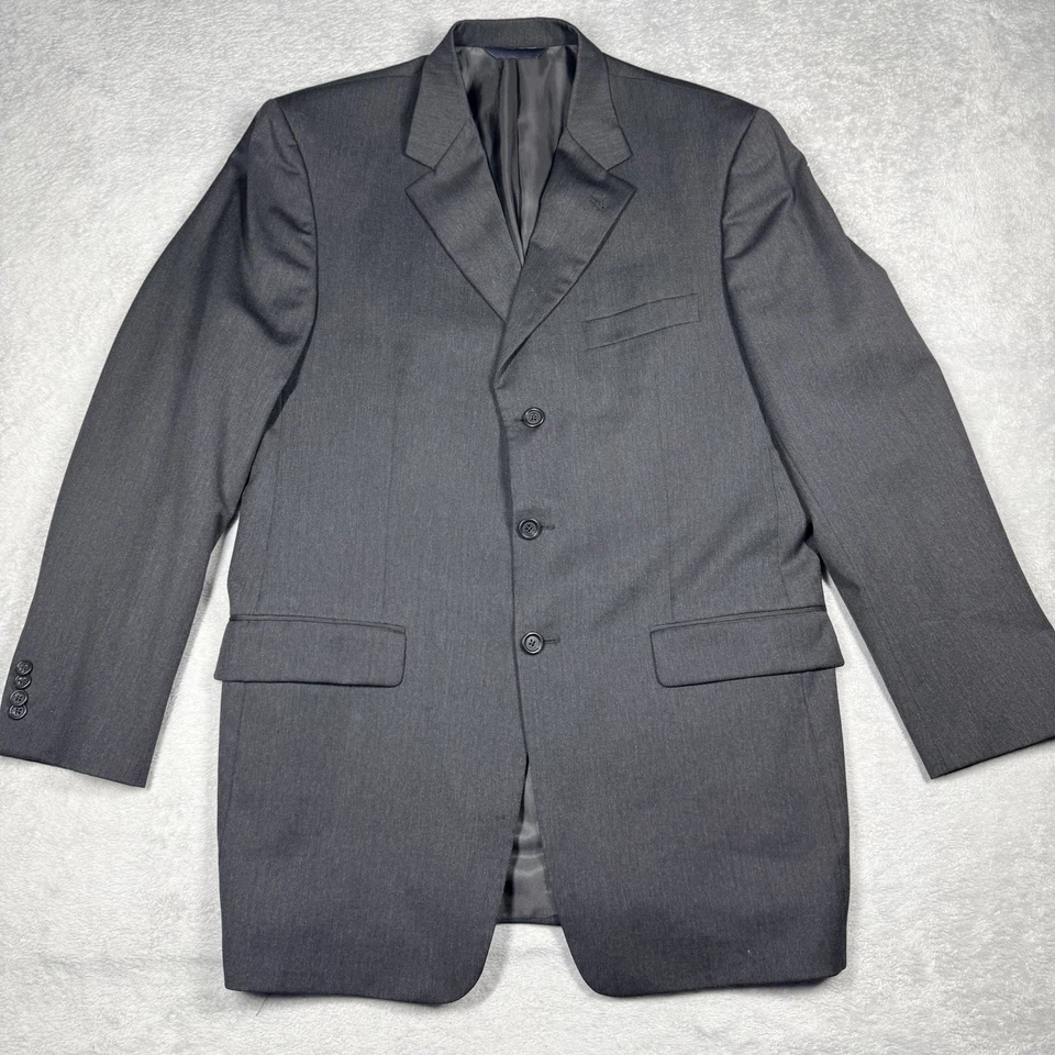 Burberry London Men’s 42L Blazer Suit Jacket Sports Coat Wool Black - Image 2 of 4