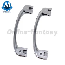 2PCS Chrome Interior Door Pull Handle Pair Universal Fit For Classic Cars Tudor