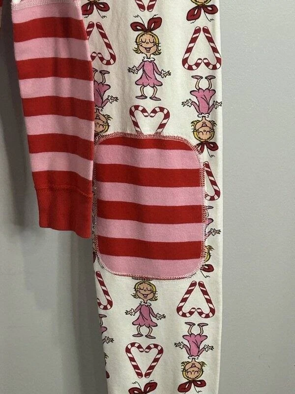 Juego de pijama Hannah Anderson Dr Seuss Cindy Lou Who Candy algodón orgánico 160 14 16 Foto 2 de 4